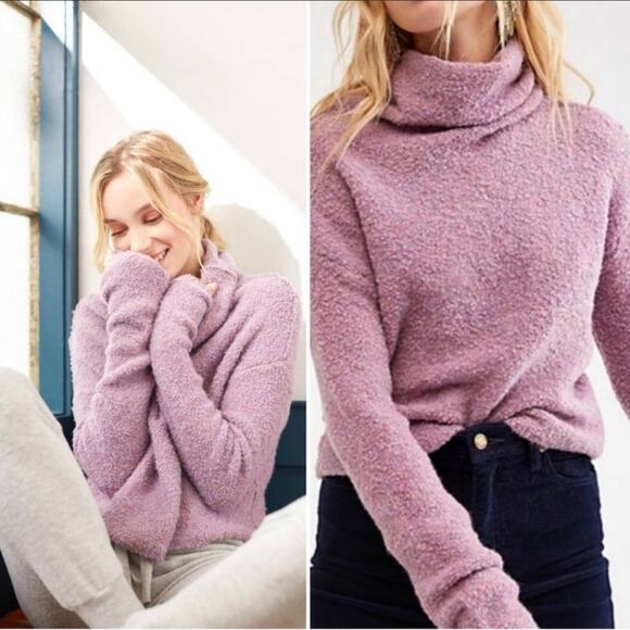 Free People Stormy Fuzzy Cowl Neck Sweater Size XS - Picture 1 of 7